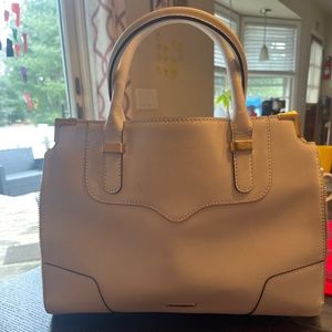 Rebecca Minkoff Saffiano White Leather Satchel